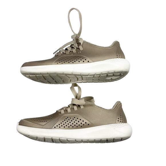 CROCS LiteRide Pacer Women's Metallic Champagne Gold Sneakers Sz 5 - Picture 6 of 12